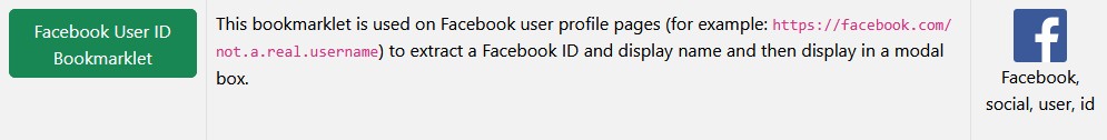 Facebook Bookmarklet