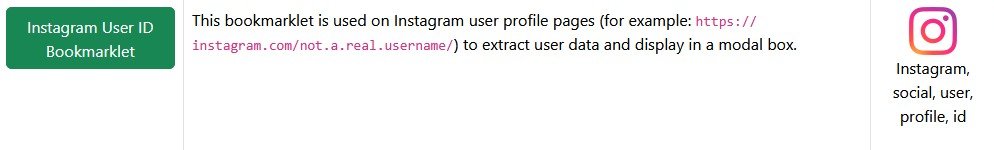 Instagram Bookmarklet