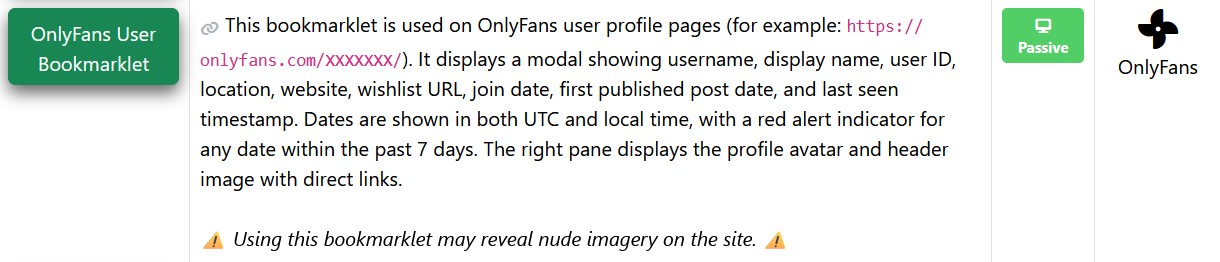 OnlyFans Bookmarklet