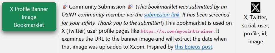 X Profile Banner Image Bookmarklet
